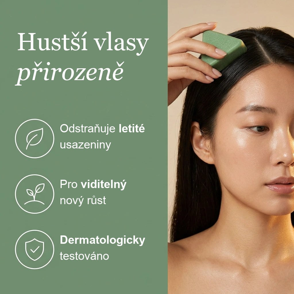 Hustší vlasy začínají u pokožky hlavy